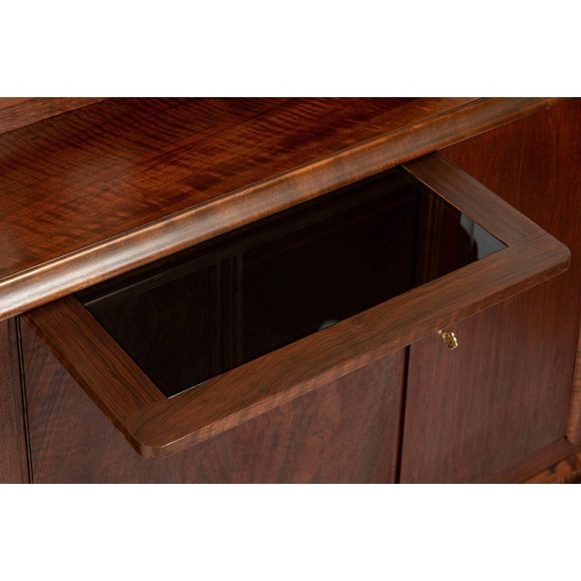 Art Deco Figured Walnut Sideboard Buffet or Bar Cabinet With Vitrine, Circa 1930 For Sale - Image 10 of 18