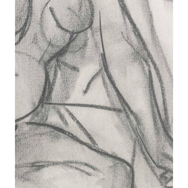 Mid 20th Century Manfred Schwartz Nude Woman Study Charcoal For Sale - Image 5 of 6