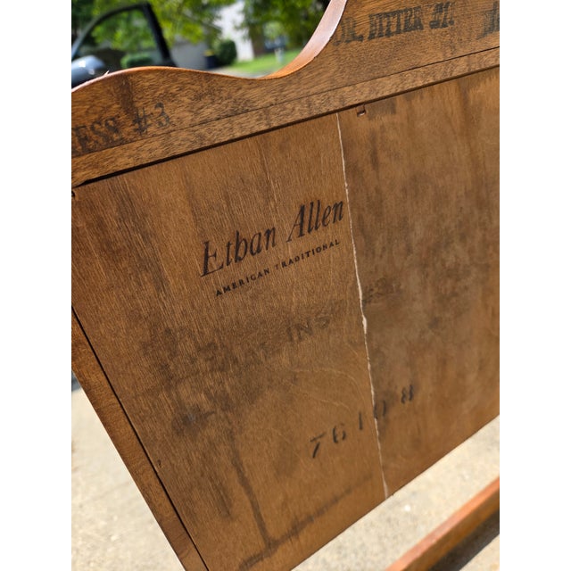 Ethan Allen / Baumritter Solid Hard Rock Maple Colonial Style Twin Size Bookcase Headboard For Sale - Image 13 of 17