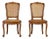 Pair of Antique Louis XV Style Walnut Caned Side Chairs, France, 19th Century For Sale