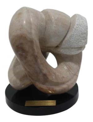 Abstract Marble Sculpture by Helen Kerzner