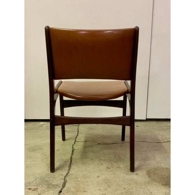 Mid-Century Modern 1960s A Pair of Mid-Century Danish Teak and Leatherette For Sale - Image 3 of 13