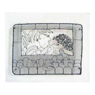 1990's Contemporary Folk Art Wire Art Sculpture by Dick Crenson For Sale