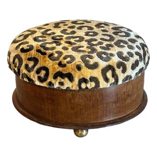 19th. English Stool With Scalamandre Fabric For Sale