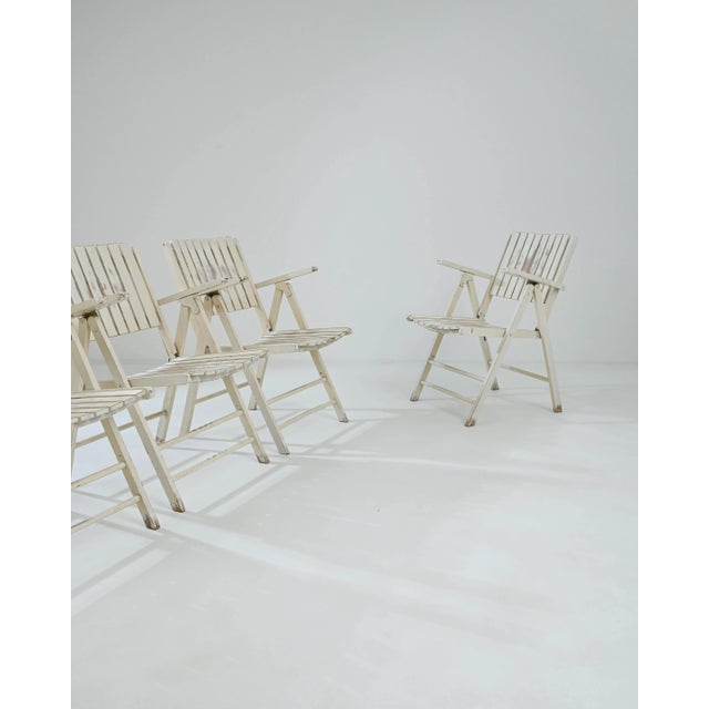 20th Century French Wooden Garden Chairs, Set of Four For Sale - Image 10 of 12