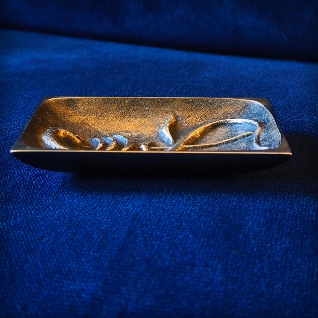 1960s Brutalist Bronze Caduceus Ashtray and Trinket Tray by Alfieri Gardone for Lauterbach, France, 1960s For Sale - Image 5 of 18