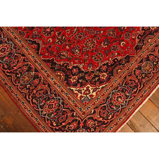 Hand-Knotted Middle Eastern Wool Rug For Sale - Image 9 of 11