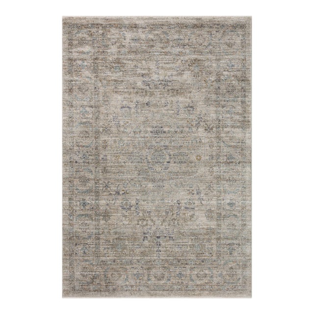 Jean Stoffer x Loloi Katherine Beige / Mist 2'-3" x 3'-10" Accent Rug For Sale
