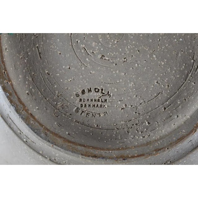 Blue Danish Stoneware Bowl with Tree of Life Motif by Noomi Backhausen for Søholm, 1960s For Sale - Image 8 of 9