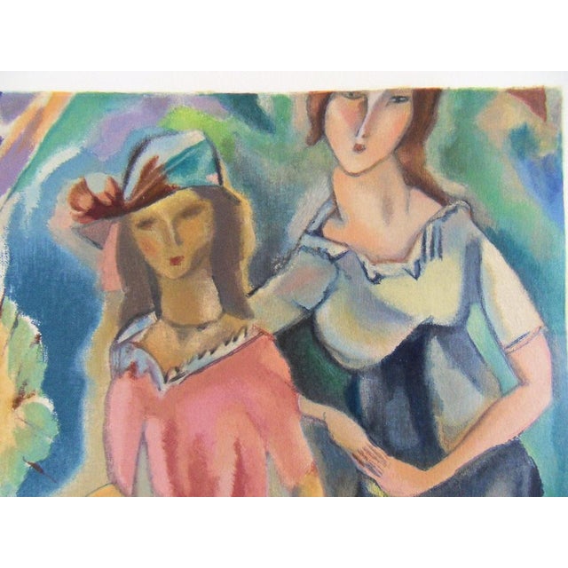 Modern Jules Pascin, The Two Sisters, Original Lithograph For Sale - Image 3 of 7