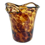 1950s Christian Dior Empoli Tortoise Glass Bottle Chiller For Sale