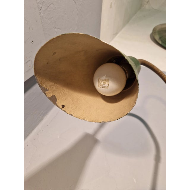 Brass Telescopic Floor Lamp with White Shade and Cone by Osvaldo Borsani, 1940s For Sale - Image 9 of 11