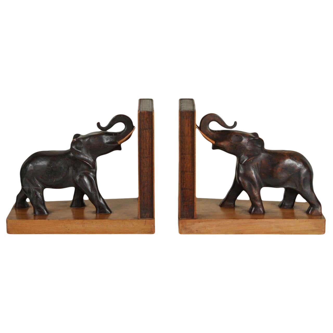 1930s Art Deco Elephant Bookends a Pair Chairish