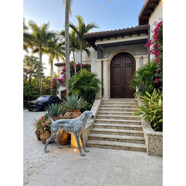 Metal Cast Iron Pointer Dog Sculpture For Sale - Image 7 of 12