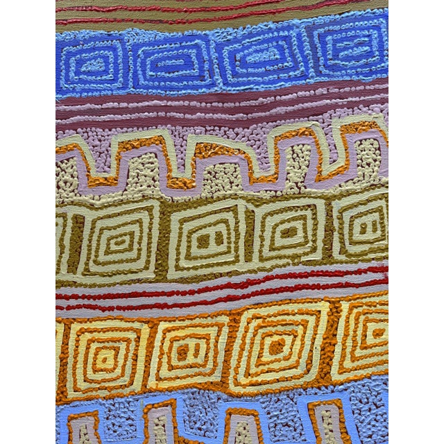 Purple Aboriginal Contemporary Painting Tingari by Patrick Tjungurrayi Provenance For Sale - Image 8 of 12