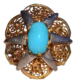 The Corrigin: Antique Filigree Persian Turquoise Ring
