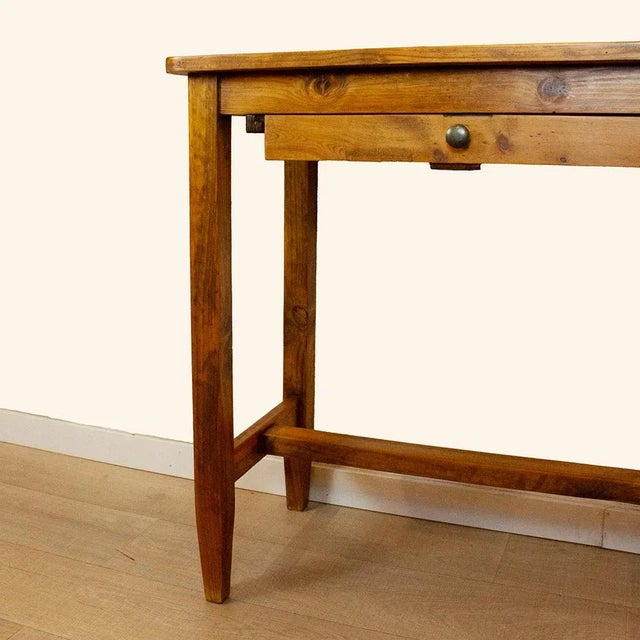 Small French Wooden Kitchen Table, 1940s For Sale - Image 6 of 11