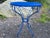 Vintage Wrought Iron Patio Set Painted Ford Blue, 3 Pieces For Sale - Image 16 of 18