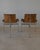 A beautiful pair of leather sling 'T-Chairs' by William Katavolos, Ross Littell and Douglas Kelly for Laverne...