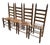 Early 1900s Ladderback and Slat Seat Dining Chairs, Set of 4 For Sale