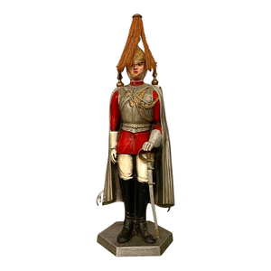 Late 20th Century Fireplace Tool Set Metal Butler Royal Guard Figure Old Vintage Classic Decor