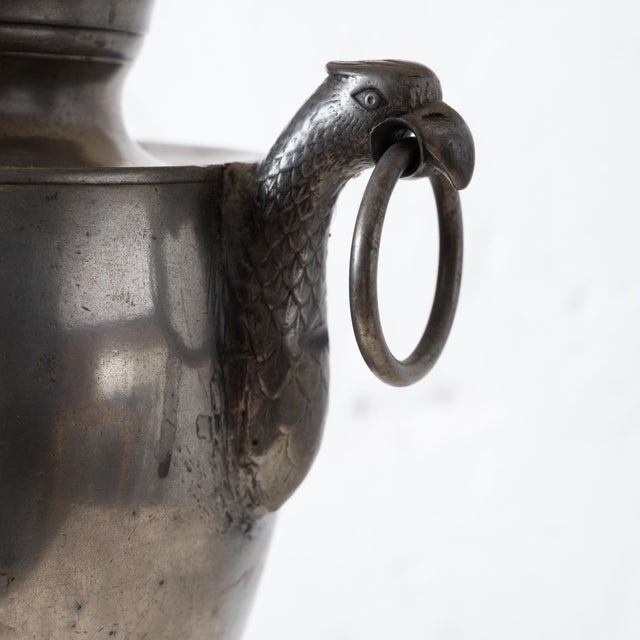 Metal English Pewter Hot Water Urn Lamp, 19th Century For Sale - Image 7 of 9
