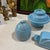 Up for consideration is a beautiful instant collection of blue ceramic jars and dishes with lids. These would look lovely...