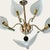 1980s Vintage Italian Murano Glass and Brass Chandelier Sculptural For Sale - Image 5 of 6