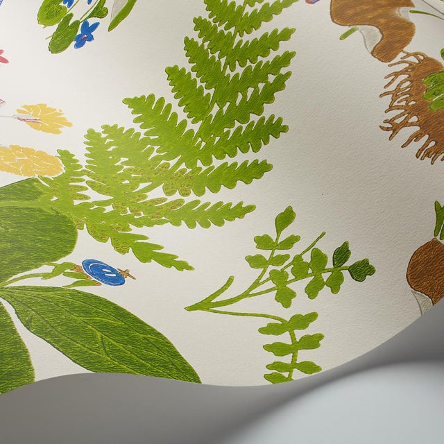 Flittering ferns and whimsical wildflowers bloom in multi-colored TrollslÃ¤nda, a wallpaper created by Swedish legend...