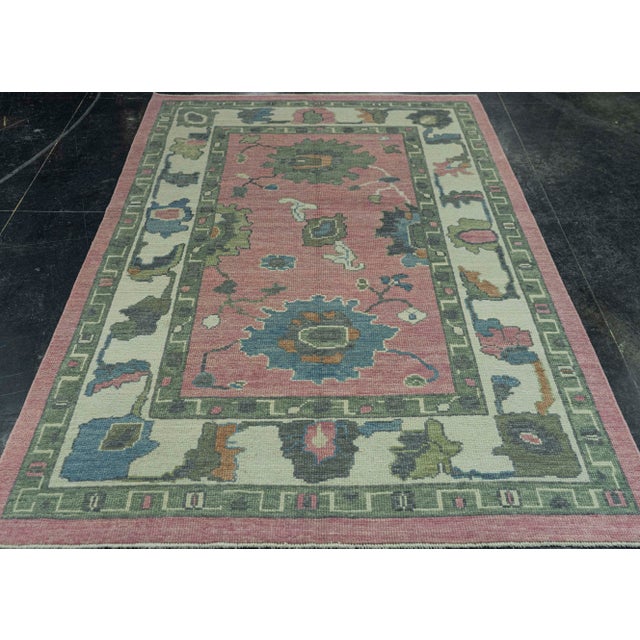 Early 21st Century Turkish Oushak Rug 4'9" x 7'2" #19075 For Sale - Image 5 of 8
