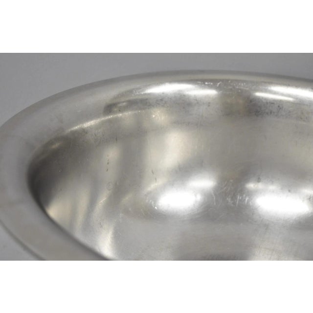 Vintage Modern Stainless Steel Metal Punchbowl Champagne Wine Chiller Ice Bucket For Sale - Image 10 of 14