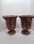 Wood Vintage Pair Woven Wicker Urn Style Pedestal Vases For Sale - Image 7 of 12