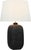 Transitional Chapman & Myers by Visual Comfort Signature Pemba Large Combed Table Lamp in Chimney Black with Linen Shade For Sale - Image 3 of 3