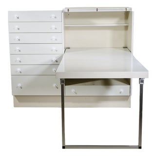 Postmodern Wooden Highboard Cabinet with Fold-Out Desk from Interlübke, 1970s-1980s For Sale