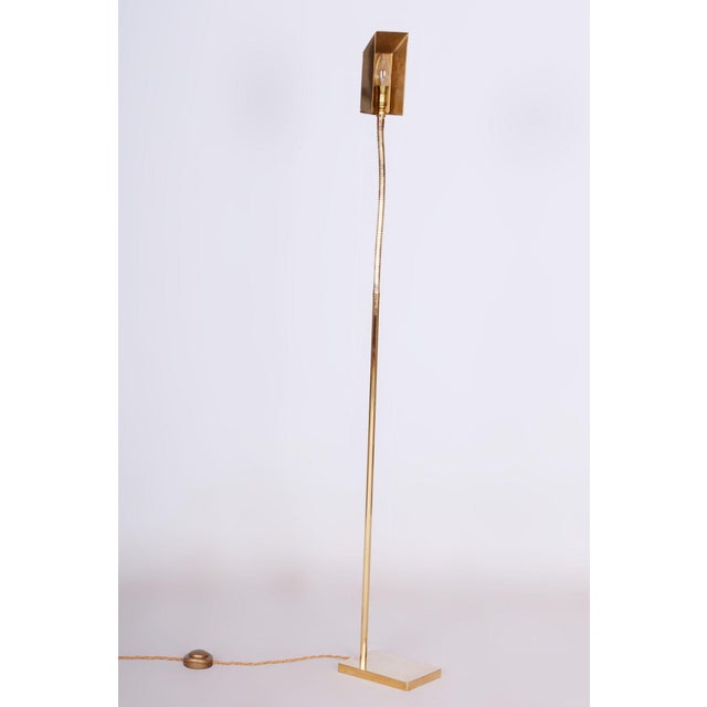 Metal Mid-Century Floor Lamp in Brass, Germany, 1970s For Sale - Image 7 of 11