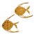 Vintage Wicker Fish Wall Hangings - Set of 2 For Sale