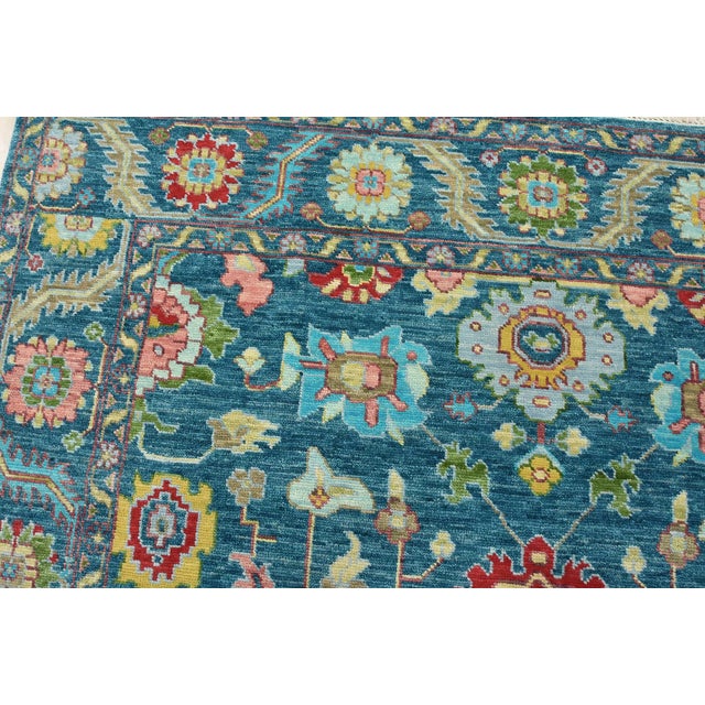 Anatolia Rug 8′ X 10’1” Blue Wool Traditional Hand-Knotted Oriental Carpet For Sale In Philadelphia - Image 6 of 12