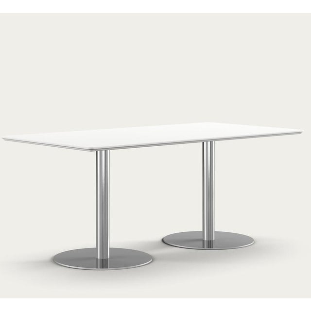 Henrik tengler train conference table leg: stainless steel, tabletop: laminate white for one collection. As a prominent...