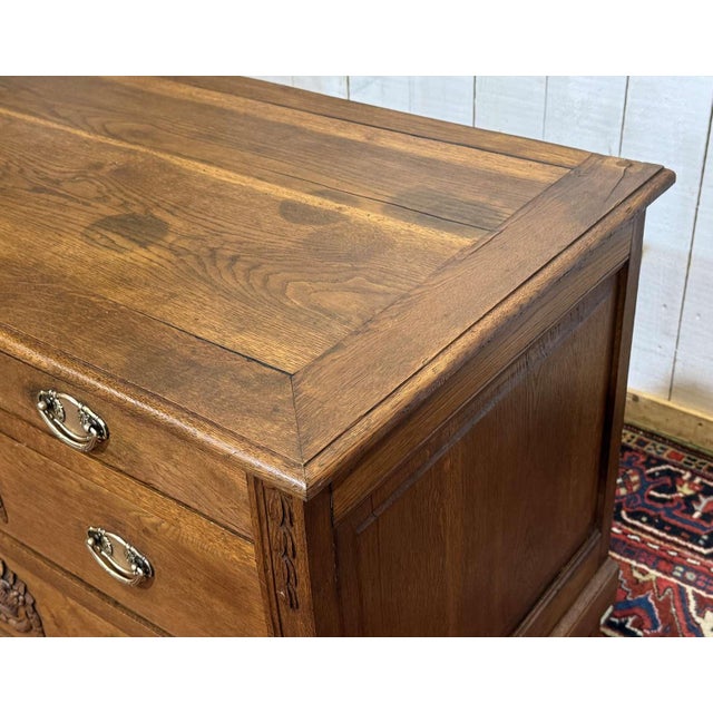 Wood Chest of Drawers in Oak For Sale - Image 7 of 18