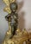 Pair 1800's 2 Tone Ornate Dore Bronze Figural Andirons Chenets Fireplace Fender For Sale - Image 11 of 17