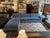 Design Plus Gallery presents a Sky Blue Velvet Chaise Lounge Sectional with Queen Sleeper by Leggett & Platt. The custom...