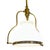 Metal 1950 French Mid-Century Brass & Opaline Glass Pendant Light For Sale - Image 7 of 7