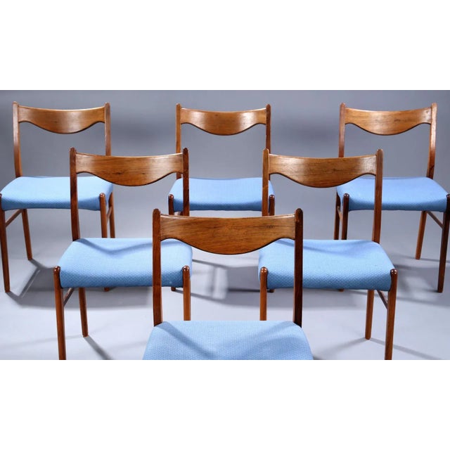 Model GS61 Rosewood Dining Chairs by Arne Wahl Iversen for Glyngøre, 1960s, Set of 6 For Sale - Image 6 of 8