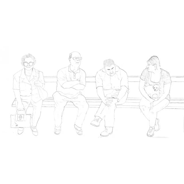 Anna Wardega, A Bench I, Ink Drawing, 2020 For Sale