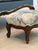 Wood French Louis XV Style Settee & Stool – Newly Restored – Schumacher/Waverly Linen For Sale - Image 7 of 12