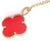 Metal Van Cleef & Arpels Magic Alhambra Carnelian Pendant Long Rose Gold Necklace For Sale - Image 7 of 13