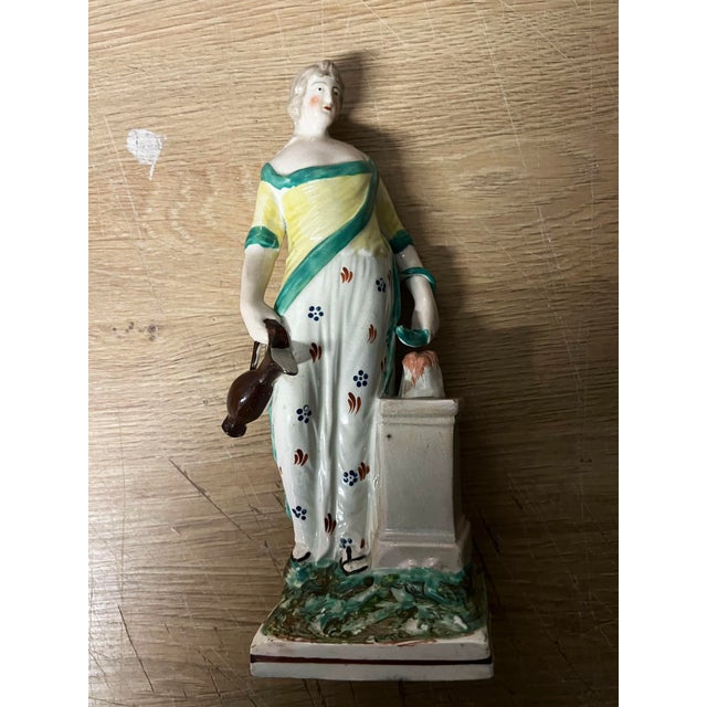 Early 19th Century Georgian Staffordshire Pearlware Neoclassic Greek Figure For Sale - Image 9 of 10