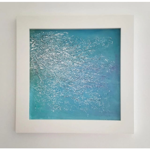 Early Blossom' Acrylic and marble plaster on canvas board. Framed Image size 19.75" x 19.75" I create the picture first in...