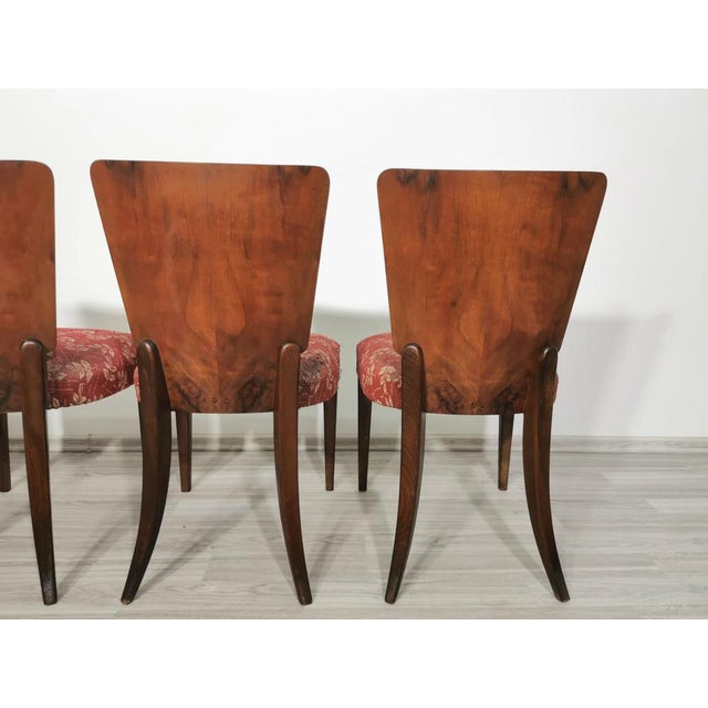 Art Deco Dining Chairs by Jindrich Halabala, 1940s, Set of 4 For Sale - Image 14 of 15