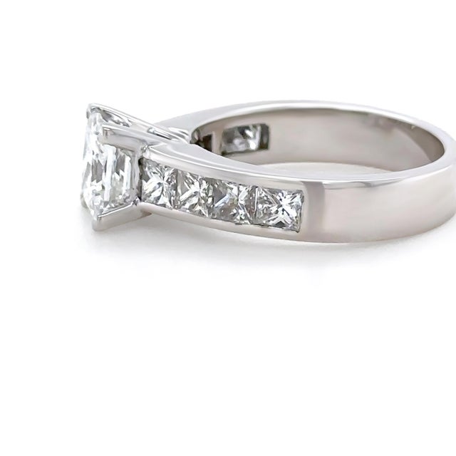 Gia 18ct White Gold Diamond Engagement Ring 2.83ct 7.72g, Size 6.25 For Sale - Image 9 of 13